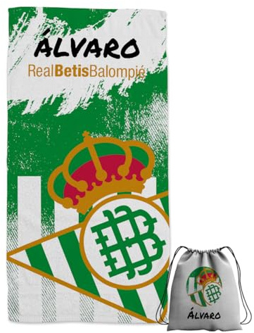 ZPUBLI+ Toalla Playa de Fútbol Personalizada (Betis RBB, 140X70)