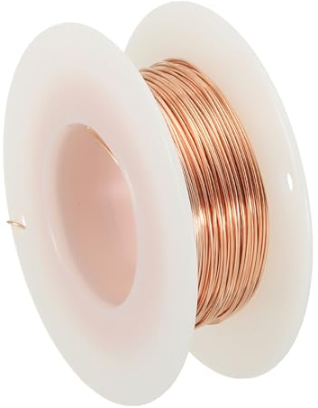 PATIKIL Basteldraht 0,5 mm x 27,2 m Bonsai-Trainingsdraht, Blumendraht Stiele 99,9% Reines Kupferdraht, Kupfer, 1 Stück