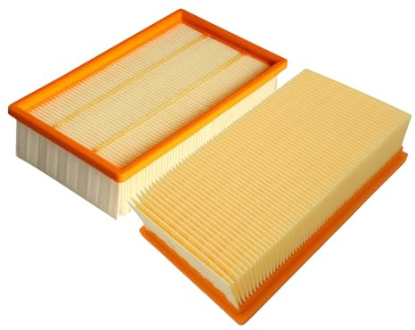 Filter Accessories Compatible with Bosch Wet/Dry Vacuum Cleaner GAS 35 L AFC/GAS 35 L SFC+ / GAS 35 M AFC/GAS 55 M AFC Professional Vacuum Cleaner Replacement Filter Replacement Parts (Pack of 2)