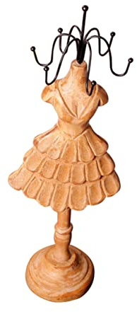 Metall-Ohrring-Turm, Schmuckständer, Ohrringe-Rückseiten for Ohrstecker, Puppen-Schmuckhalter, Schreibtisch-Schmuck-Organizer, Holzschmuck-Aufhänger, Schmuck-Aufbewahrungsbox aus Holz, Vintage/1854
