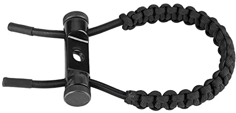 Itonash Bogenschießen-Bogen-Handgelenkschlinge, Bogenschießen-Ausrüstung, Verstellbare, Zusammengesetzte, Geflochtene Handgelenkschlaufe das Bogenschießen (Schwarz)