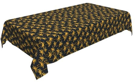 Rectangle Tablecloth 60 x 90 Inch, Tropical Palms Trees Rectangle Table Cover Spillproof Soil Resistant Table Top Cover Decorative Table Cover for Restaurant, Picnic, Indoor and Outdoor Dining