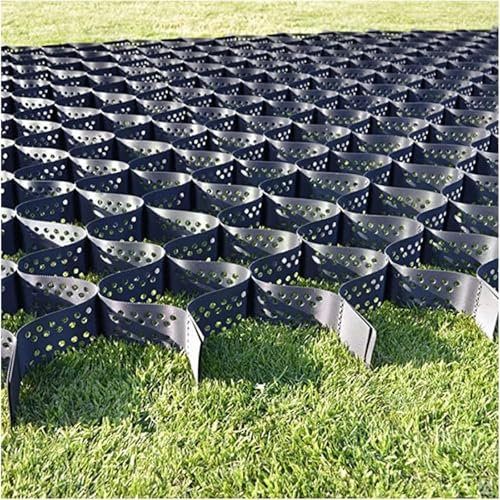 Grille Sol en GéOgrille en PolyéThylèNe De 5 cm Hauteur, Grille Gravier Stabilisatrice Pliable Et Flexible pour Patio ArrièRe/Passerelle/Chemin/Espace De Stationnement(4x10m(13x33ft))