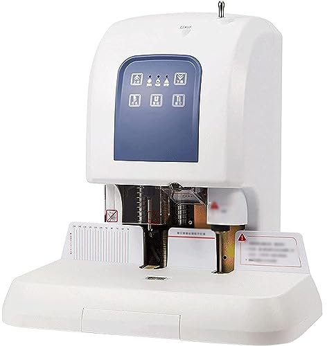 CWCQGH Vollautomatische Bindemaschine für Finanzdokumente, Hochleistungs-Stanzmaschine mit 50 mm Dicke, mit Touch-Tasten, elektrische Stanzmaschine
