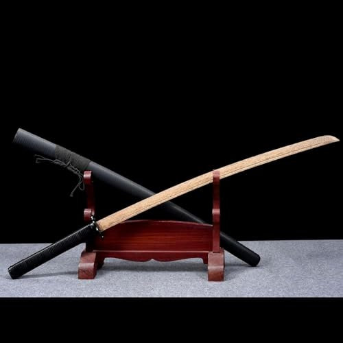 Japansk Katana med skida, blad av naturligt rosenträ, träsamuraisvärd, handgjord Bokken för kampsport, dekoration, samling, kendo, iaido, cosplay-103CM
