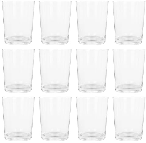 Argon Tableware 230ml Glass Water Tumbler Glasses - Set of 12 | Dishwasher Safe Kitchen Coffee Cocktail Juice Gin Wine Whisky Straight Drinking Glassware Tumbler Durable Soda Lime Glass Set