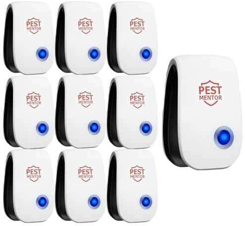 Ultrasonic Pest Repellent 10Pack, Electronic Pest Control Insect Repeller for Bugs,Rodents, Mosquitoes, Cockroaches, Spiders, Ants, Mouse Repellent Pest Control Device for Home Car Kitchen Bedroom