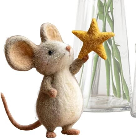 Generisch Filzmäuse, 4x8cm Sternennacht Filzmäuse, Filz Stern Maus, Filzmäuses Weihnachtsschmuck, Handgefertigt Mini Maus Tierfiguren Tischdekoration Für Die Dekoration Zu Weihnachten, An Feiertagen
