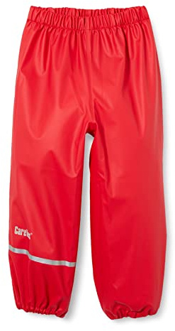 CareTec Rain Pants - PU w/o fleece, Pantaloni Impermeabili Bambine e ragazze, Red (402), 122