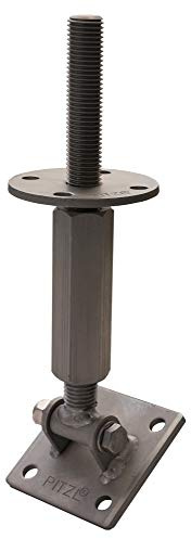 Pitzl Pfostenträger neigbar - Rechts/Links Gewinde, Verstellbereich 178 mm bis 243 mm