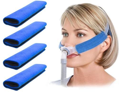 AVEEN 4er-Pack CPAP-Gurtpolster – CPAP Komfortpolster, Gesichtspolster – Weiche, atmungsaktive Polster zur Druckentlastung – Schutz vor Hautirritationen – Waschbares, langlebiges CPAP-Zubehör