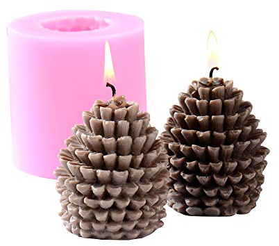NICOLE Kerzenformen Tannenzapfen Form Silikonform 3D Handmade Silikon Wachs Formen