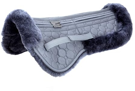 Merauno Lambwool Correction Pad Lambswool Bags Saddle Cushion with Velcro Strap or Zip Pack of 4 Felt Inserts Contains Real Lambswool and Quilted Cotton for Pony and Warmblood