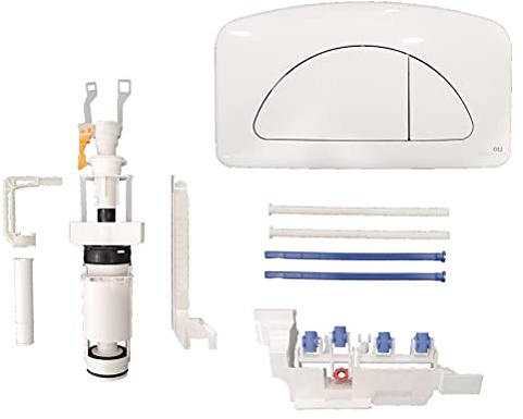 Kit Trasformazione da mono a doppio tasto bianco per cassetta incasso Diamante OLI