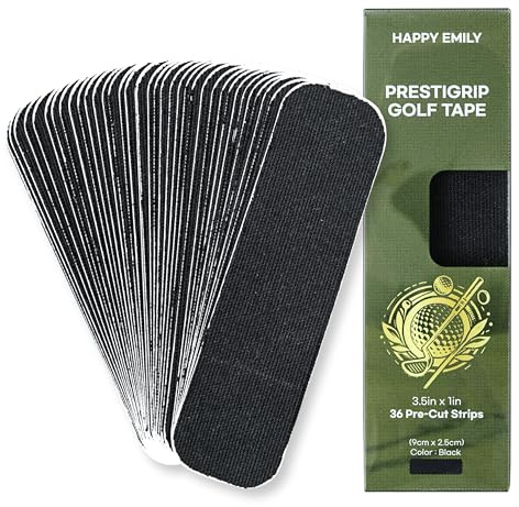 Golf Finger Tape, Made in Korea - Pre-Cut Strips, 4-Way Stretch Athletic Tape for Hands and Fingers, Waterproof, Golf Finger Tape Strips, Blisters, Protective Performance Finger Tape Black_36 PCS