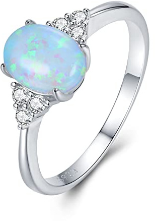 925 Sterling Silber Geburtsstein Ring für Damen, Amethyst Ringe Geburtsstein Muttertag Geschenk Verlobungsring Hochzeitsring für Mutter Frauen Mädchen
