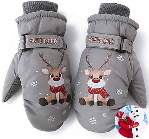 Kinder Skihandschuhe, Fäustlinge Kinder Skihandschuhe, Ski Handschuhe Fäustlinge Kinder, Wasserdichter Fausthandschuh, Warm Winter Skating Handschuhe, Thermohandschuhe für Mädchen, Jungen