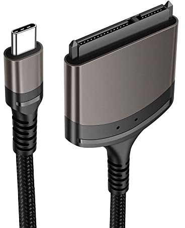 NFHK Cavo adattatore da USB-C a SATA a 22 pin, 5 Gbps, per hard disk da 2,5 SSD e laptop