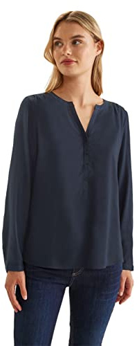 Street One Damen bamboe Bluse, Dark Blue, 44 EU