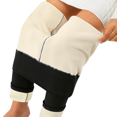 Nadeer Invernali Leggins Donna Caldo Leggings Termici Vita Alta Elastici Opachi Pile Ispessito Pantaloni