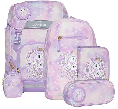 Beckmann, Schulrucksack-Set Classic, 6-teilig, Grundschule, ergonomisch, inkl. Regenüberzug, 22L