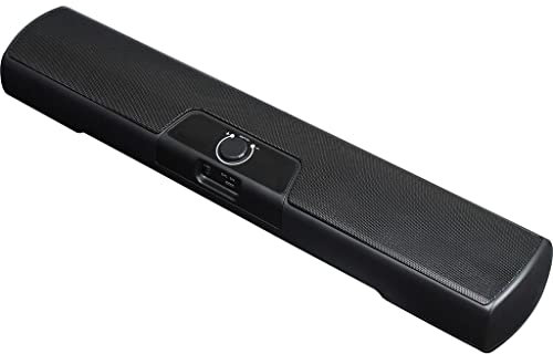 DLOETT Mini Q3 3.5mm Haut-Parleur d'ordinateur Filaire 10W Barre de Son alimentée par USB Home cinéma PC Barre de Son contrôle pour TV Ordinateur Portable Tablette PC