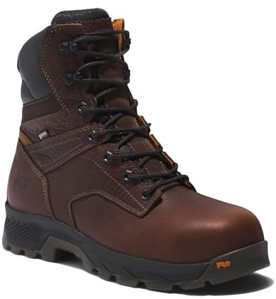 Timberland PRO Men's Titan Ev 8 Inch Composite Safety Toe Waterproof Industrial Work Boot, Brown-2024 New, Wide