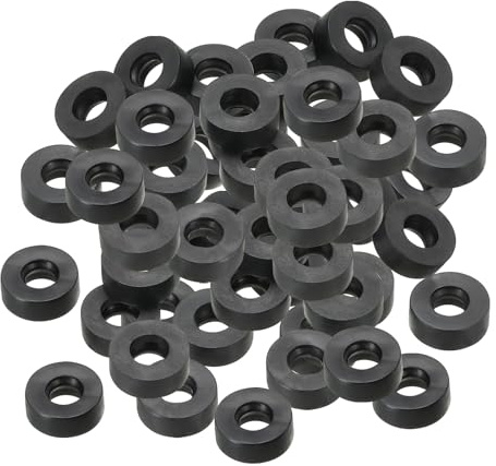 PATIKIL Arandela Plana de Goma M3, Paquete de 80 Unidades 3mm ID 8mm OD 3mm de Grosor Junta Espaciadora de Sellado para Grifo Tubo Manguera de Agua Perno de Fijación, Negro
