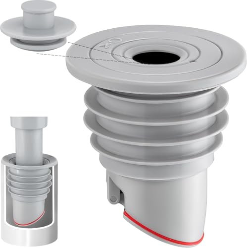 2Pcs Washing Machine Drain Hose Seal, Washer Drain Hose Seal Anti-Odor Drain Plug Silicone Drain Pipe Seal Sewer Pipe Seal Ring Sealing Cover Shower Floor Drain Cover (M(45-50mm))