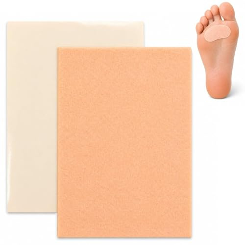 Moleskin Fleecy Web Chiropody Felt - Thickness: 2mm - Pack of 2 Sheets (22.5cm x 10cm) Foam Padding Self Adhesive Felt for Corns, Ulcers and Blisters - Foot Dressing Podiatry Felt | Moleskin Padding, Self Adhesive Felt Sheets, For Corns, Ulcers and Blisters, Podiatry & Foot Dressing
