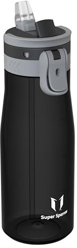 Sparrow Borraccia 1L - TouchFlow Bottiglia Senza BPA - Senza Perdite Borraccia Cannuccia - Borracce Sportiva Flusso Rapido Con Un Clic per Scuola, All'aperto