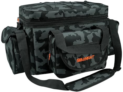 Seaknight, borsa da pesca a spalla singola per carpe, borsa per attrezzatura da pesca, borsone da pesca da esterno mimetico, borsone per escursioni e viaggi, Per esterni