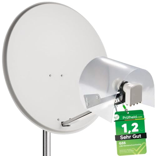 [ Test SEHR GUT, Note 1.2 *] GSS LNB Wetterschutz Abdeckung für 2 LNBs, LMB Wetterschutzkappe Wetterschutzhaube, Schutz vor Regen Hagel Schnee, LMB Schutzhaube für Satellitenschüssel, Haube Kappe