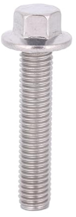 Marhynchus 10pcs M8 Stainless Steel SS304 Hex Drive Flange Screws Cap Head Washer Bolts with Erosionproof and Flanged Head Screw for Industrial Construction Fasteners (M8*25)