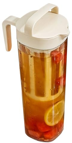 Giogo da caffè freddo 1100 ml - Caffè con manico confortevole, design compatto | Vaso multifunzionale per tè freddo, succhi di frutta o bevande rinfrescanti in estate a casa, appartamento o bure