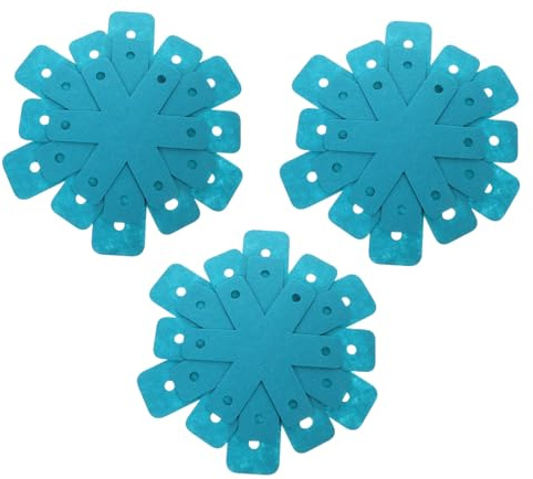 FUNNETOYU 12pcs Heat Resistant Pot Protectors Felt Coasters Pan Pads in Lake Blue for Kitchen Cookware Protection Flower Shape Design
