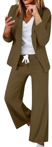 Abito Da Cerimonia Donna Curvy Tuta Da Cerimonia Aperto Davanti Colletto Casual Completo Da Lavoro Eleganti Comoda Complete Ufficio Blazer E Pantaloni Tailleur Due Pezzi Slim Fit Per Sera Party