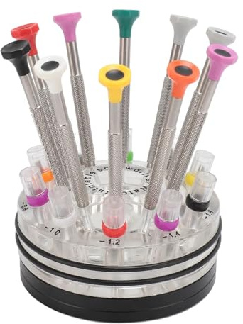 10 pcs Precision Slotted And Phillips Watch Screwdriver Set Different Sizes With 20 Extra Replace Blades Watchmaker Screwdriver Set for Watch,Jewelry,Eyeglass