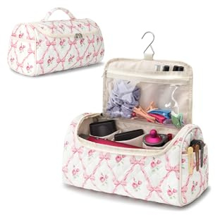 Linpr Reisetasche für Dyson Airwrap/Supersonic mit Haken, Blumen Rosa | Tragbare Aufbewahrungstasche für Haartrockner und Zubehör, Reise Tasche Kompatibel mit Shark Flexstyle Complete Styler