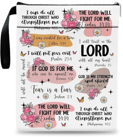 Bibelhülle, Bibel Geschenke, Buchhülle mit Reißverschluss, Book Sleeve, Vielseitige Bibelhülle für Buchliebhaber, Bibelbüchern für Damen und Herren Zum Tragen
