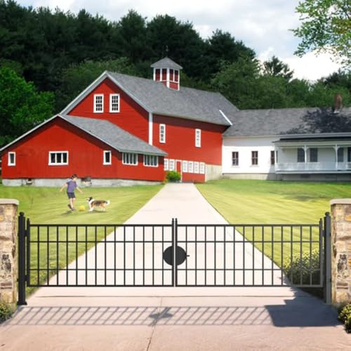 Chery Industrial 20 FT x 8FT Steel Farm Driveway Gate,Secure Outdoor Patio Door with Fully Welded Galvanized Steel Frame