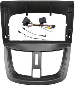 För Peugeot 207 207CC 2007 2008 2009 2010 2011 2012 2013 2014 9 Tum Bilram Fascia Adapter Canbus Box Decoder Radio Dash Fitting Panel Kit YTdhfDGJ(Frame Cable Canbus)