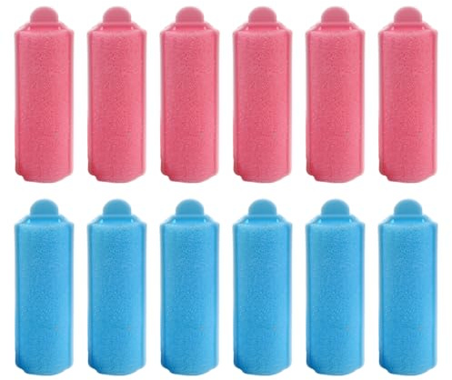 PBAHAUP 12 Bigodini in Schiuma Morbida, Grandi Bigodini in Schiuma 40 mm per Donne e Bambini, Ricci Morbidi senza Forcine e Clip, Ideale per Ricci Overnight