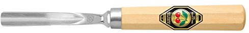 KIRSCHEN Werkzeuge 3240002 | Kerbschnitzbeitel mit Weißbuchenheft Stich 39, gebogen & V-förmig - 2mm