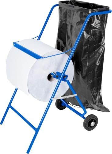 Putzrollenhalter Bodenständer inkl. Müllsackhalter 100x50x70cm blau SZAGATO | Made in Germany Papierrollenhalter Puztrollenspender Putzrollenständer