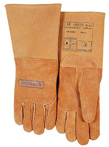 WELDAS Softtouch Wig-Handschuhe Schweißerhandschuhe TIG Narbenleder Gr. XL