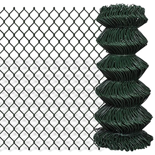 Festnight Grillage Vert Grillage Cloture Jardin en Acier et PVC 0,8 x 25 m