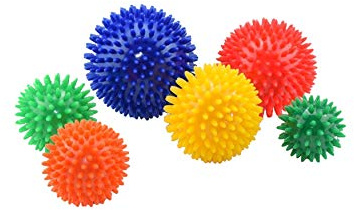 Igelball 6er Set Massageball – Verschiedene Größen für punktuelle Selbstmassage an Füßen, Nacken und Rücken