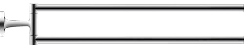 Duravit Handtuchhalter Starck T, zweiarmig, Wandmontage, 46,5 cm, Chrom, One Size