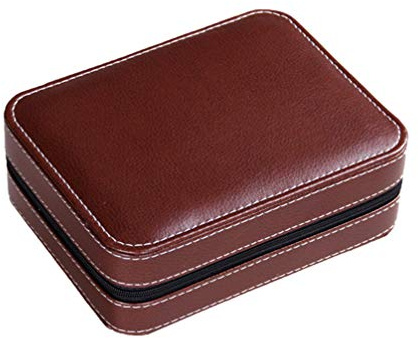 4 Portaoggetti Da Viaggio Per Orologi Custodia Per Orologio Da Viaggio Vetrina Per Orologi Con Cerniera Guardiano Cassa Dell'orologio Portatile Viaggiare Borsa Con Cerniera